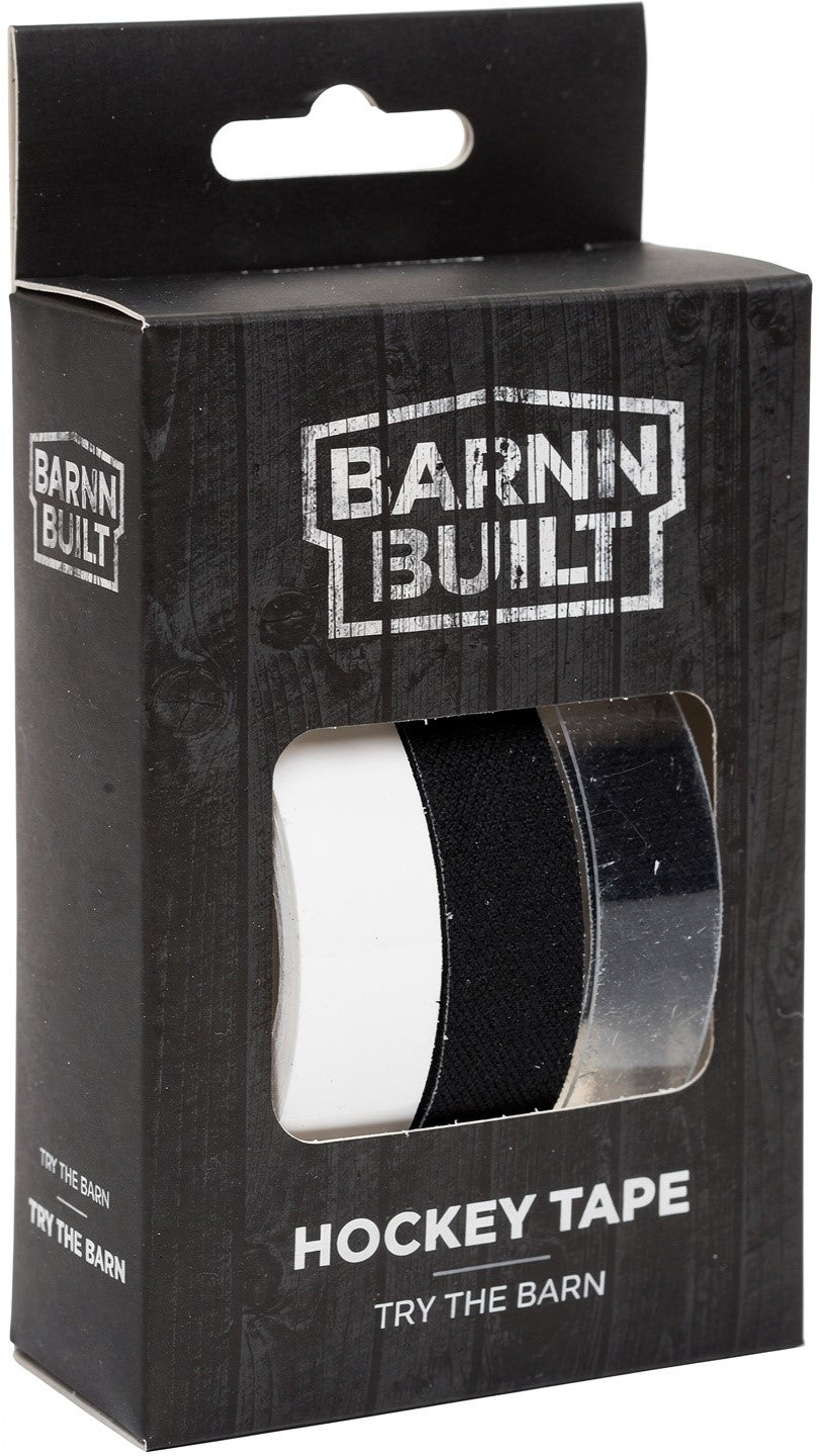 Renfrew Starter 3 Pack Hockey Tape 1-inch - 1 White, 1 Black & 1 Clear - 3 Rolls